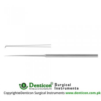Barbara Micro Ear Needle Angled 45° Stainless Steel, 16 cm - 6 1/4" Tip Size 0.6 mm